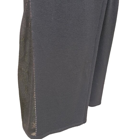 St. John Evening Pant Suit 6 Black Santana Knit Metallic Trim Wide Leg Vintage - Picture 11 of 15